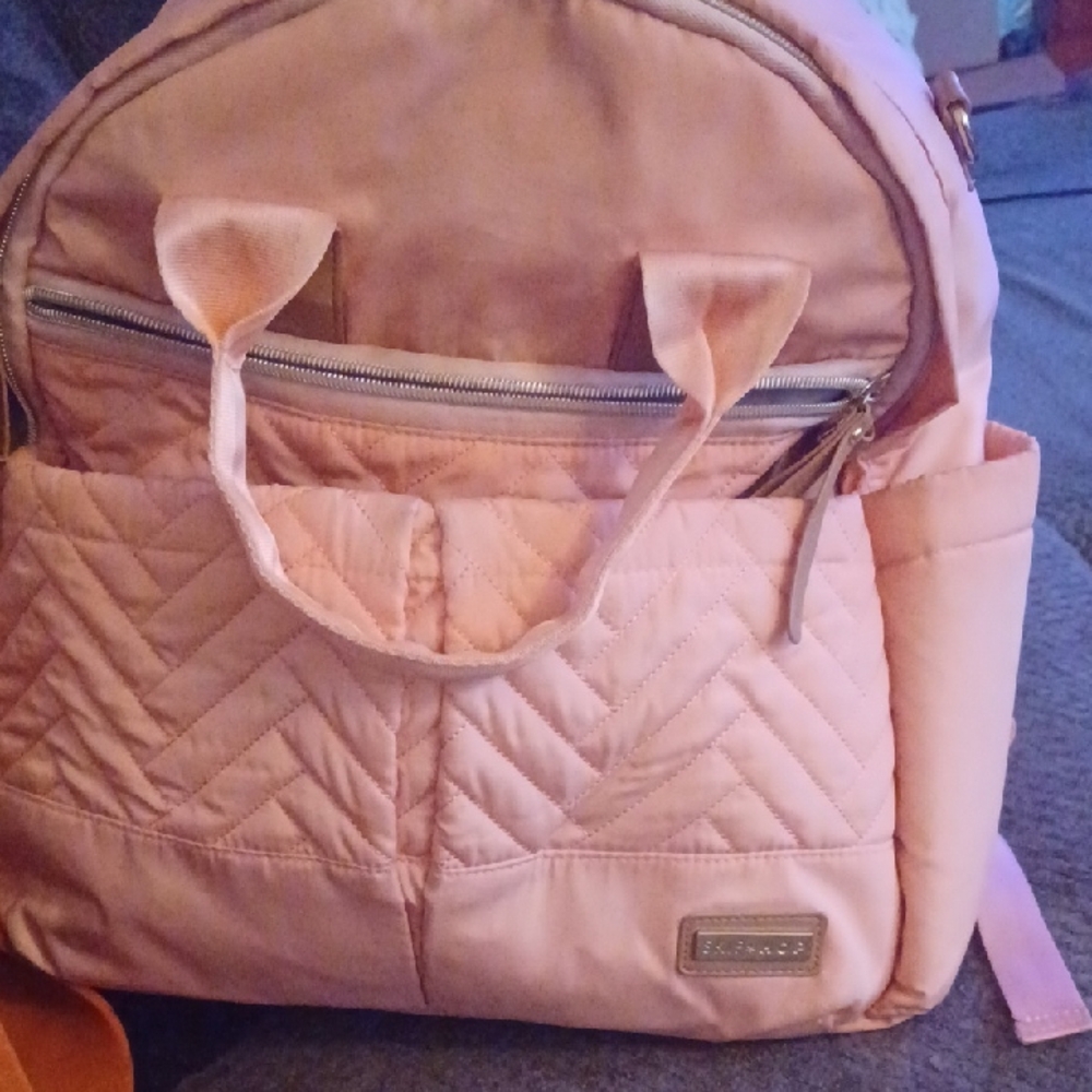 Pink Quilted Backpack